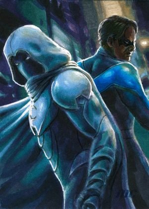 Moonknight & Nightwing by David Duke - standard size