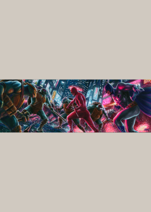 Ninja Turtles vs Batman & Daredevil by David Duke - 4 Panel