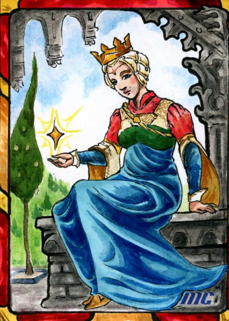 Queen, Maiden, Child by Triantafillia Vassou – 3 card set standard size - Image 2