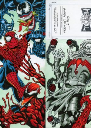 Spider-Man, Venom, Carnage, Knull by Randy Guanga - 3 panel