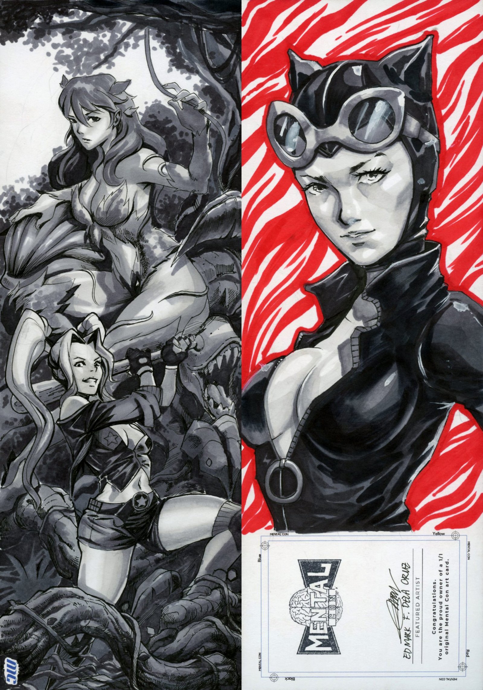 Poison Ivy, Harley Quinn, & Catwoman by Ed Mark dela Cruz – 4 panel