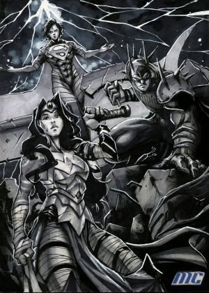 Absolute Batman, Wonder Woman, & Superman by Ed Mark dela Cruz - 5x7