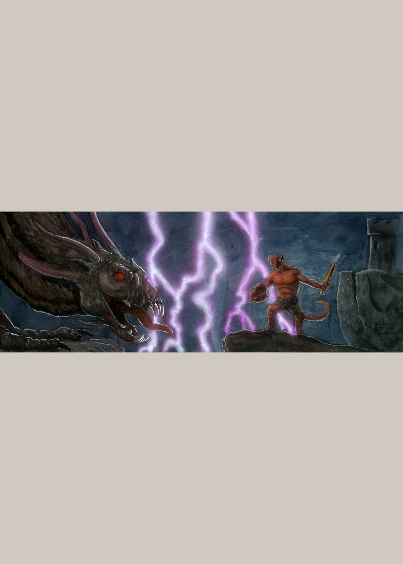 Hellboy by Juan Mendez – 4 panel
