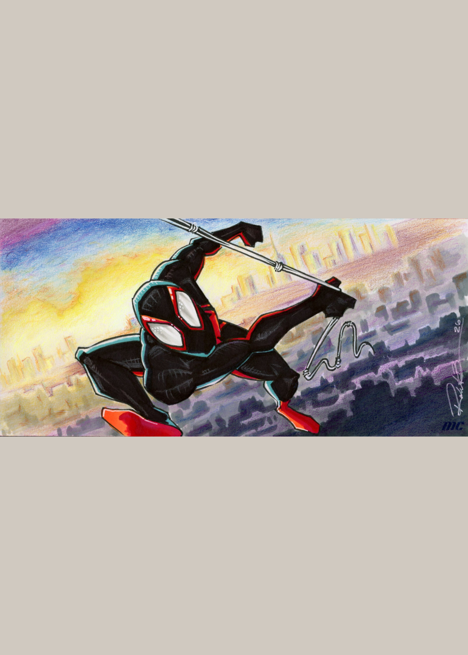 Miles Morales Spider-Man by Robert Bevan – 3 panel