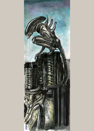 Alien Xenomorph by Jay Fife - 4 panel