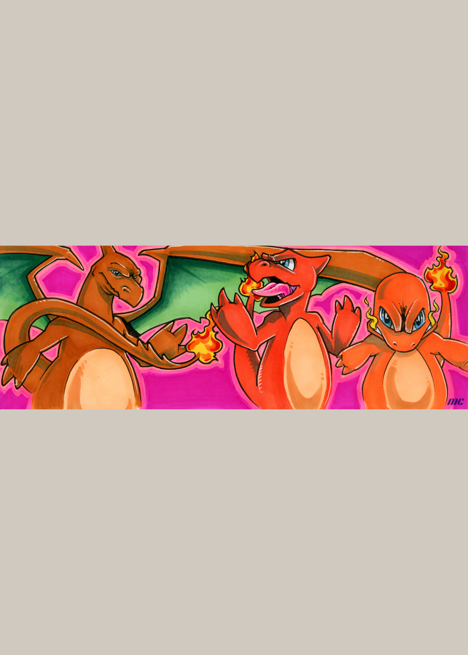 Charizard Evolutions by Robert Bevan – 4 panel